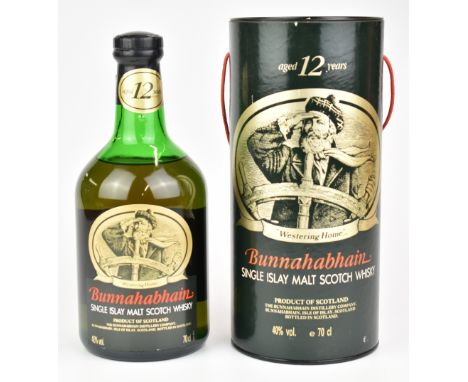 Bunnahabhain Single Islay Malt Scotch Whisky aged 12 years, 70cl, 40% vol, in original presentation tube.