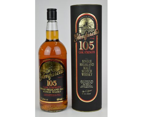 Glenfarclas 105 Cask Strength Single Highland Malt Scotch Whisky, 1ltr, 60% vol, in original presentation tube