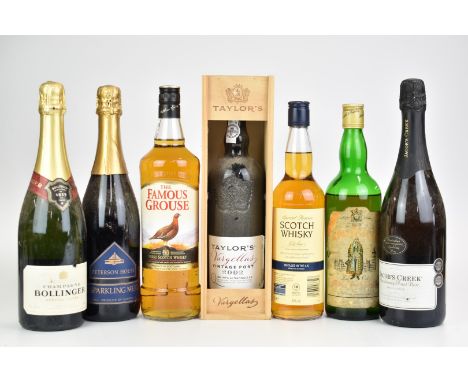 Three bottles of Scotch whisky including Famous Grouse 1ltr, 40%, vintage bottle of The Speaker's Fine Old Blended Scotch Whi