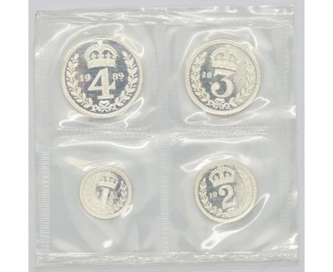 1989 Queen Elizabeth II Maundy set, first bust