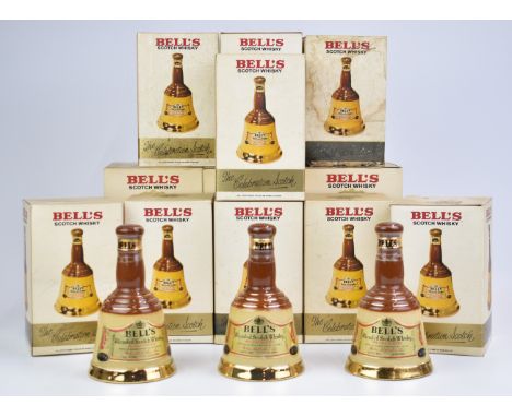 Large collection of boxed Bell's Scotch Whisky including three 37.5cl decanters, 40% vol and nine 18.5cl bottles, 40% vol