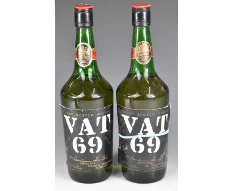 Two bottles of VAT69 Scotch whisky 70% proof, 26⅔fl oz&nbsp;