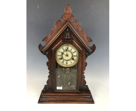 A Victorian mahogany cased mantel clock