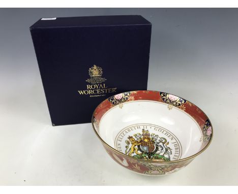 A boxed Royal Worcester Golden Jubilee Collection limited edition bowl