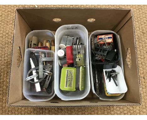 A quantity of tools including tap and die sets and spanners etc