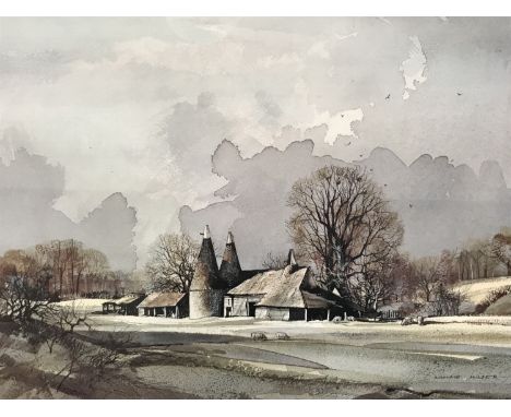 After Rowland Hilder OBE (1905-1993) Kentish Scene, signed limited edition offset lithographic print, pencil signed to the ma