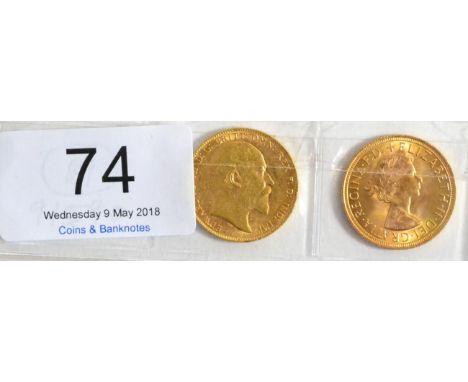 2 x Sovereigns comprising: 1907 minor rim imperfections & light contact marks o/wise VF & 1962 minor contact marks ABU