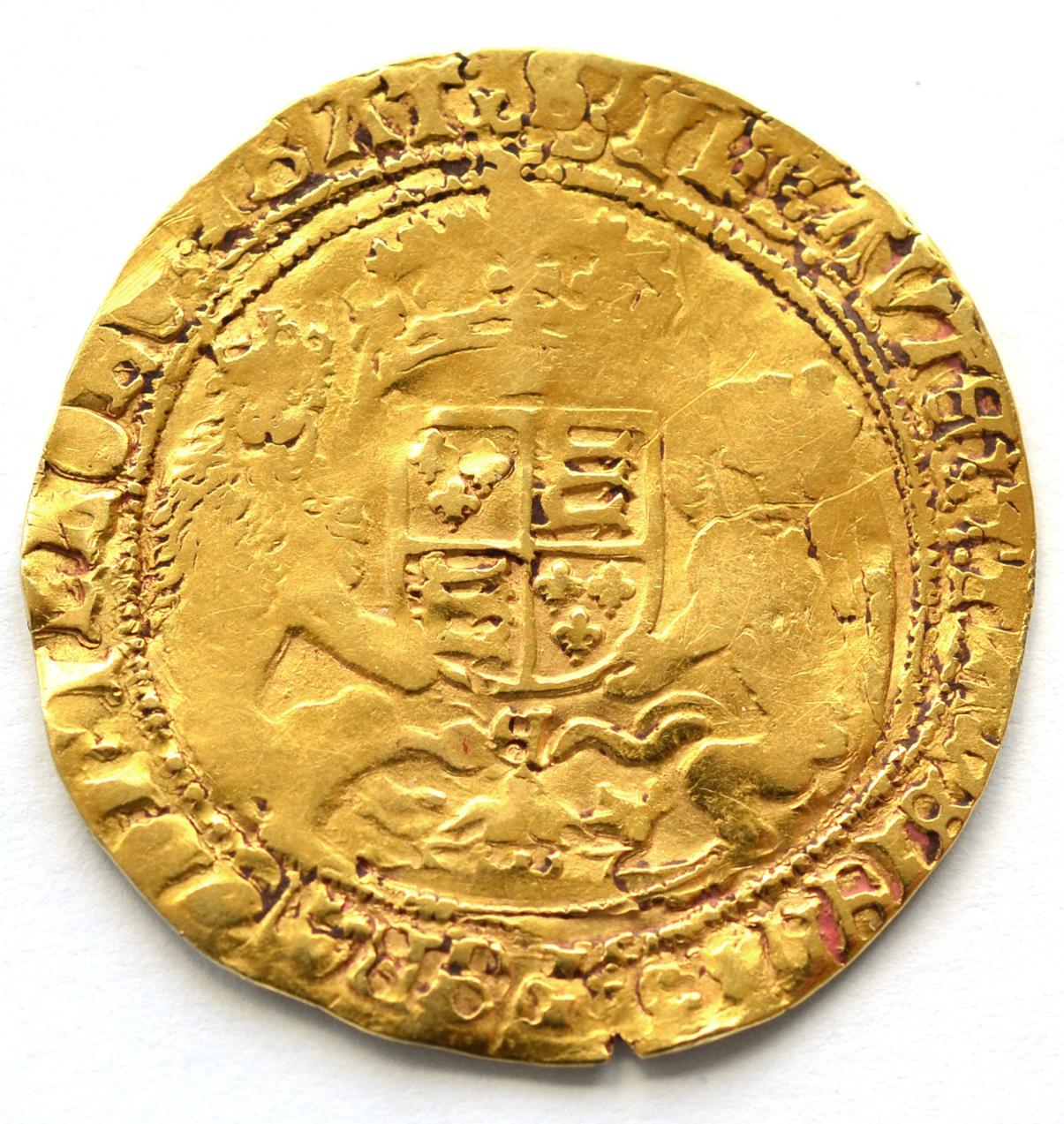 Henry VIII Gold Half Sovereign, third coinage (154447), Southwark Mint