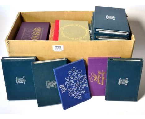 44 x Royal Mint Proof Sets  comprising: 1970 - 1986 inclusive (includes 3 x 1970, 2 x 1972, 3 x 1985 & 2 x 1986), 1988, 1990 