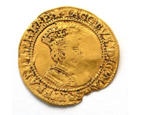 James I Gold ('Britain') Crown, second coinage (1604-19) MM obv mullet, rev. pierced cinquefoil; obv. IACOBVS D G MAG BRI FRA