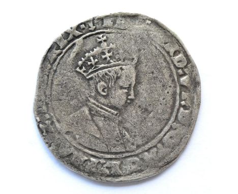 Edward VI Shilling, debased silver, second issue (1549-1550) Tower Mint, MM arrow; obv. EDWARD VI  DG AGL FRA Z HIB REX aroun