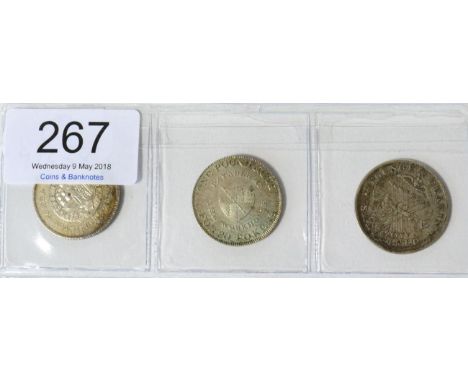 3 x 19th Century Silver Shilling Tokens comprising: Bristol 1811 obv. BRISTOL TOKEN FOR XII PENCE around arms of Bristol in a