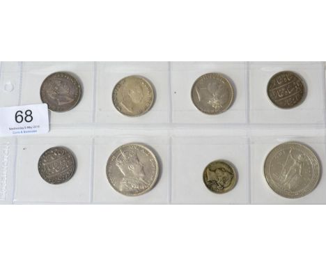 British India, 5 x Silver Rupees comprising: 1835 Calcutta Mint, rev. EAST INDIA COMPANY, obv. F incuse on truncation, obv. e
