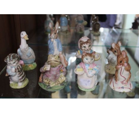 A collection of eight Royal Albert Beatrix Potter ceramic figures, includes Peter &amp; the Red Pocket Handkerchief