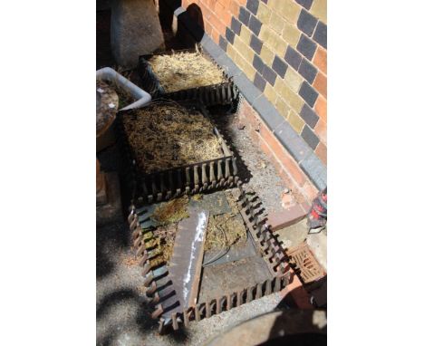 Three square grate planters