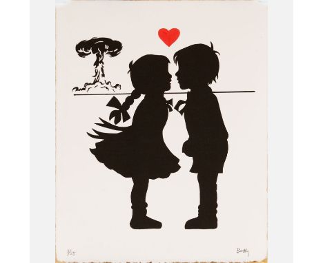 Buddy – Anonymous, Our love will survive, art print on paper, hand signed, on the reverse titled in Czech language; 50x40 cm.