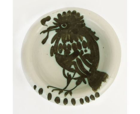 Pablo Picasso (1881-1973) for Madoura, Ceramic Owl Bowl. Signed Picasso Edition, Madoura Stamp. Very good condition. Measures