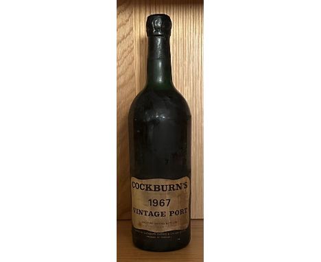 A bottle of Cockburns vintage port 1967
