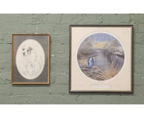 A framed Pollyanna Pickering print 'hakyon days' signed in pencil and numbered 86/250 along with a Pollyanna Pickering pencil