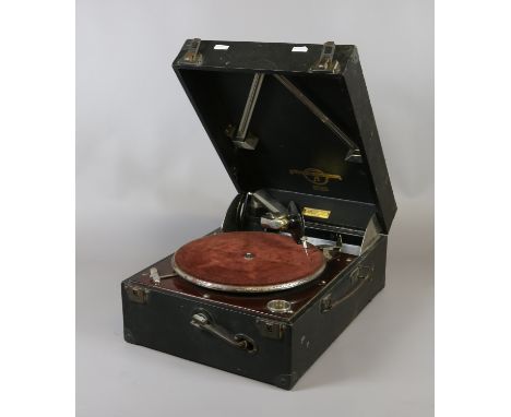 A Columbia number 1124 portable vintage record player.