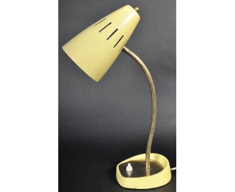 Pifco - Model 971 - An original 1970's retro vintage gooseneck desk lamp / reading lamp light finished in a yellow colourway 