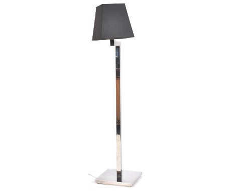 ITALIAN MODERN DESIGN - BELIEVED B&amp;B ITALIA MAXALTO. A large floor standing chrome standard lamp. The square tubular upri