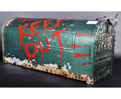Haunted House&nbsp; - A vintage 20th Century original tin US Mail post box converted to a fairground / funfair prob. Painted 