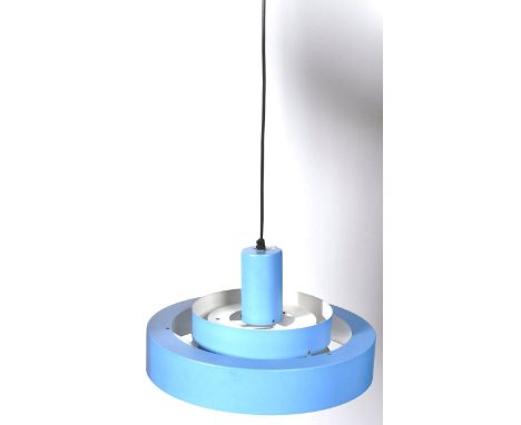 Jo Hammerborg - Fog Morup - An original retro vintage 1960's aluminium ceiling light lamp shade fixture. Comprises multiple c