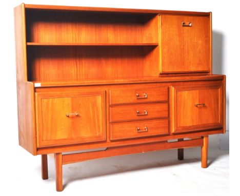 William Lawrence Of Nottingham - An original 1970's retro vintage teak wood Danish influence highboard / sideboard credenza d