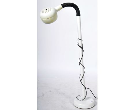 Fagerhults - A retro vintage 20th Century Swedish floor standing anglepoise lamp light of white polycarbonate construction ha