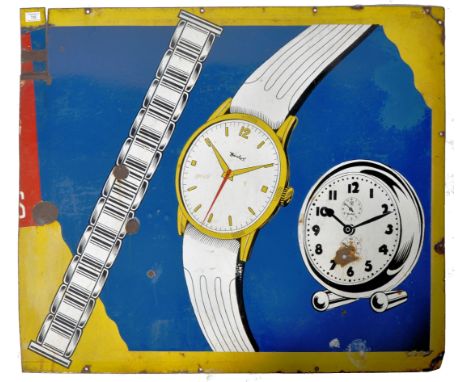 Bentex Watches - An original retro vintage mid 20th Century jewellers / watchmakers advertising point of sale shop display en