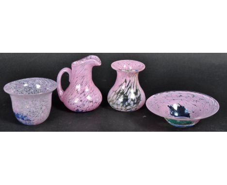 Ulrica Hydman-Vallien - Kosta Boda - A collection of four vintage 20th Century Swedish art glass miniatures to include a jug,