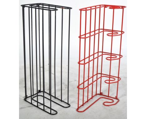 Ikea - Fran - A vintage 20th Century shaped metal wall mountable hanging coat / hat rock and matching shelf / shoe rack with 