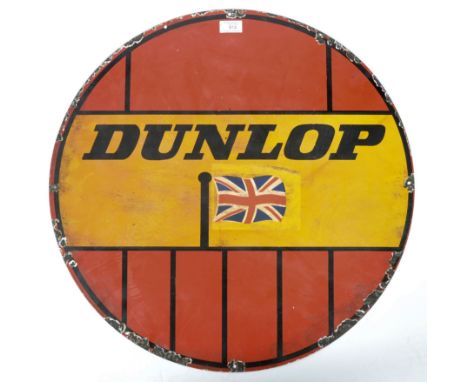 Dunlop - An original retro vintage 1950's advertising point of sale shop display car showroom / garage tire motoring sign of 
