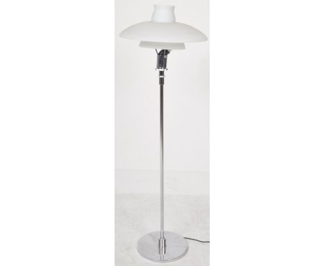 After Poul Henningsen for Louis Poulsen - A PH type glass floor standing standard lamp light uplighter having a multi section