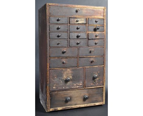 An early 20th Century retro vintage industrial specimen / machinist / engineers workshop tool chest of small proportions comp