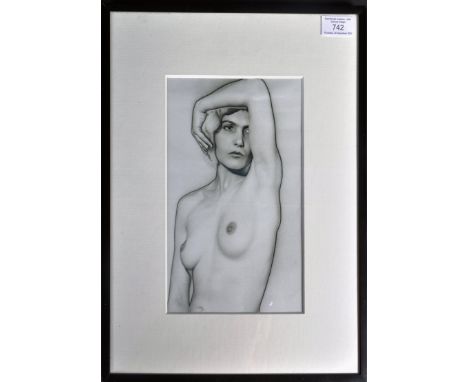 After Man Ray (American, 1890 - 1976) - A contemporary framed and glazed solarized photo print of a nude female Natashia by M