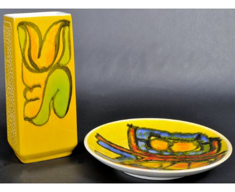 Carol Cutler and&nbsp;Cynthia Bennett - Poole Pottery - Two retro vintage 20th Century ceramic studio art pottery pieces to i