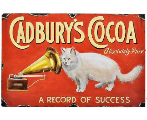 Cadbury's Cocoa - A large contemporary oil on board artist's impression painting of a traditional advertising enamel sign. Th