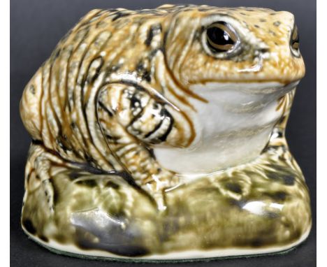 Clare McFarlane - A vintage 20th Century Living Ceramic hand painted toad of typical form. Label to base and being signed to 