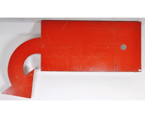A large retro vintage 20th Century American metal drive-thru / drive in motel / hotel, takeaway or outdoor cinema sign. Orang