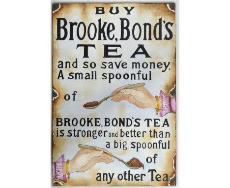 Brooke Bond's Tea - A contemporary oil on board artist's impression&nbsp;painting of a traditional advertising enamel sign. T