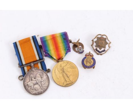 First World Medal pair comprising War and Victory medals named to 36694 CPL. H.H. Rawkins. R. FUS. together with three milita