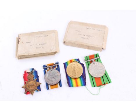First World War 1914-15 Star Trio, named to 24401 SJT. S. Roberts. Ches. R. together with a Second World War Defence Medal