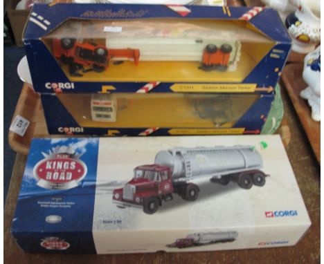 Corgi scale 1-50 'Kings of the Road' Scamell Highway Man in original box together with two corgi boxed C1251 Seddon Atkinson 