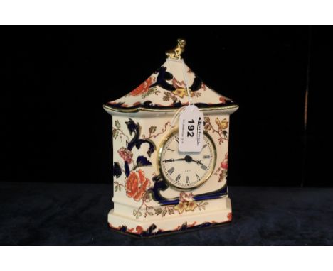 Mason's Ironstone 'Mandalay' pattern mantel clock.