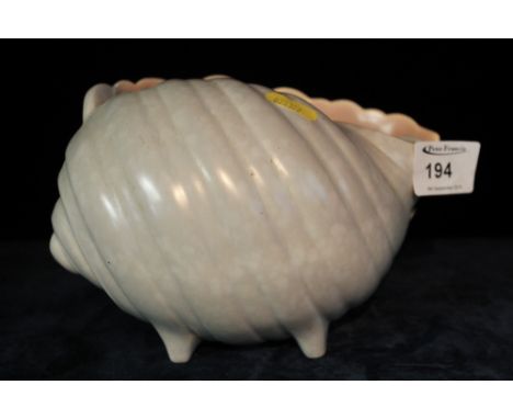 Poole pottery shell shaped vase.  Printed marks with shape no.: C97.
