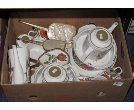 J & G Meakin studio floral design coffee and other items to include: coffee pot, coffee cans and saucers, tea pot, plates etc