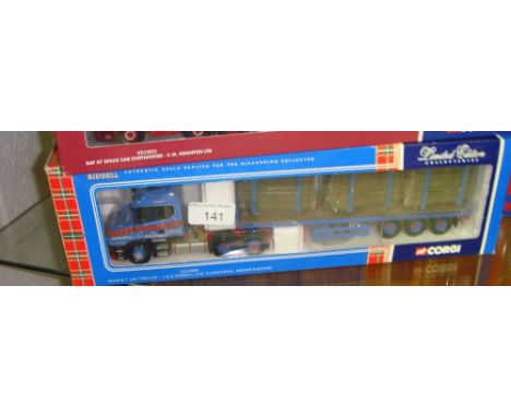 Corgi Authentic Scale Replica lorry boxed, mint condition, Ltd Edition in J & G Riddell livery