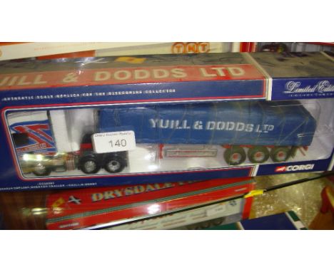 Corgi Authentic Scale Replica lorry boxed, mint condition, Ltd Edition in Yuill & Dodds livery